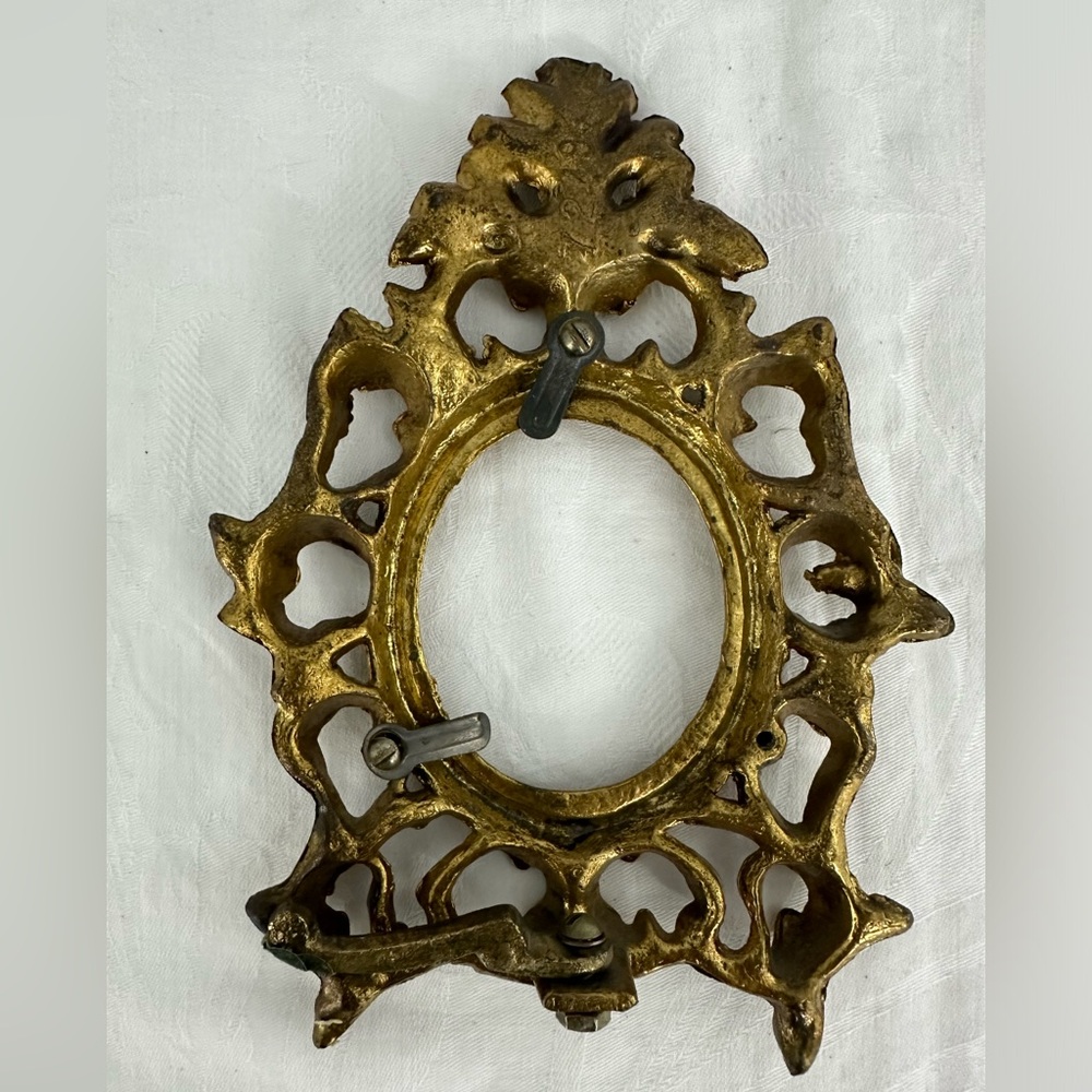 Antique Brass Picture Frame - Heavy - No Glass - Picture 7 of 7